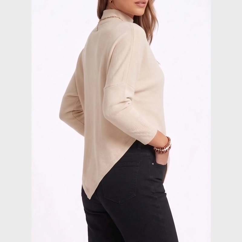 SWEATER MUJER ASIME TRICO EN PUNTA CON CUELLO ALTO - 1