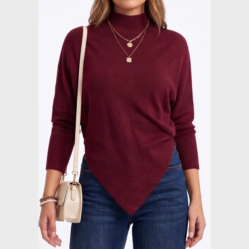 SWEATER MUJER ASIME TRICO EN PUNTA CON CUELLO ALTO - 3