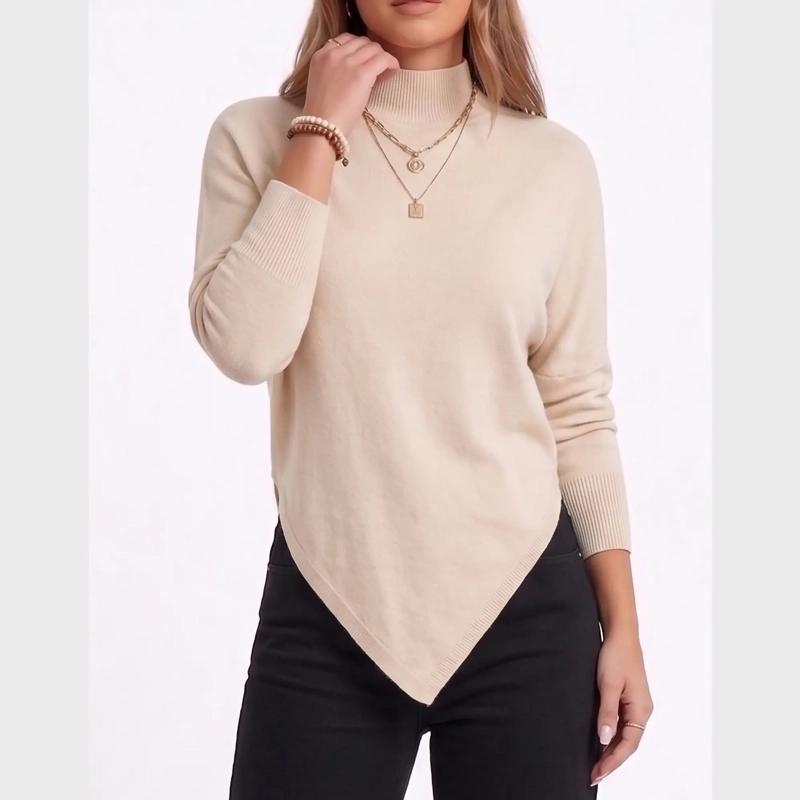 SWEATER MUJER ASIME TRICO EN PUNTA CON CUELLO ALTO - 5