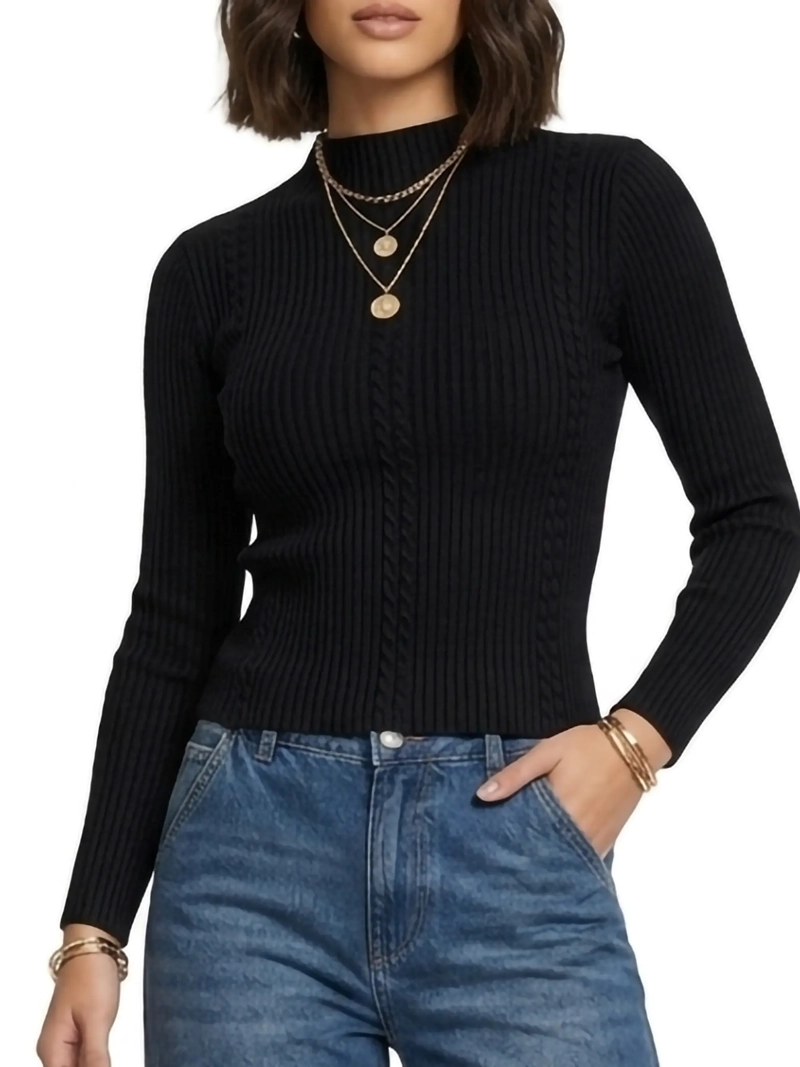 SWEATER CANALE TRENZAS SEMI CROP - 2