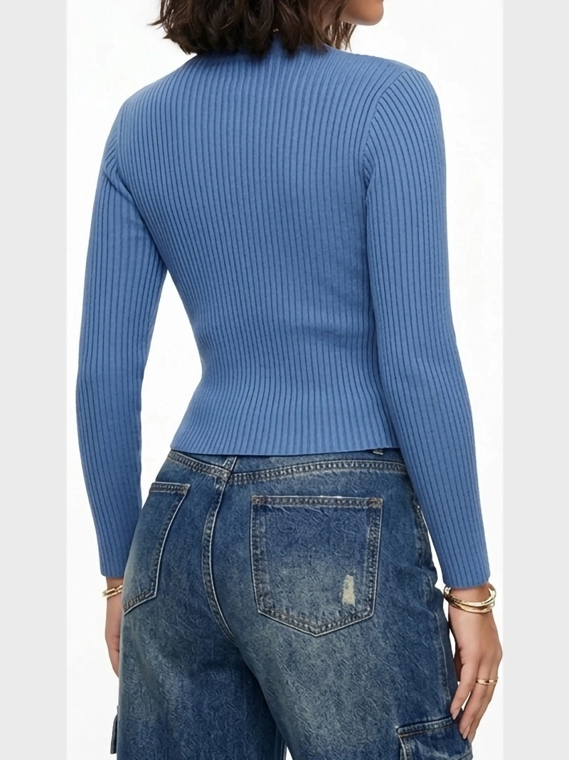 SWEATER CANALE TRENZAS SEMI CROP - 3