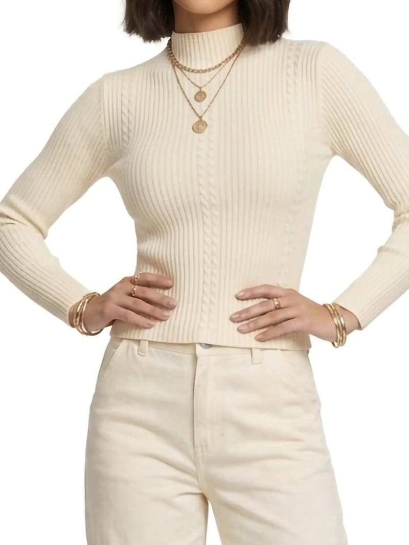 SWEATER CANALE TRENZAS SEMI CROP - 6