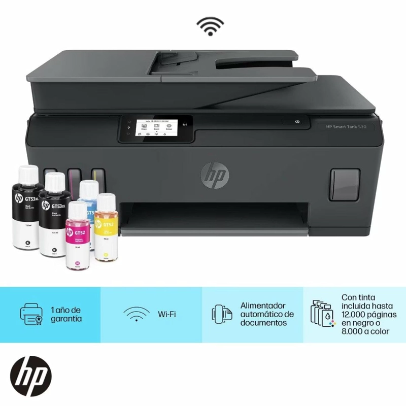 IMPRESORA MULTIFUNCIONAL HP SMART TANK 530 COLOR WIFI - 7