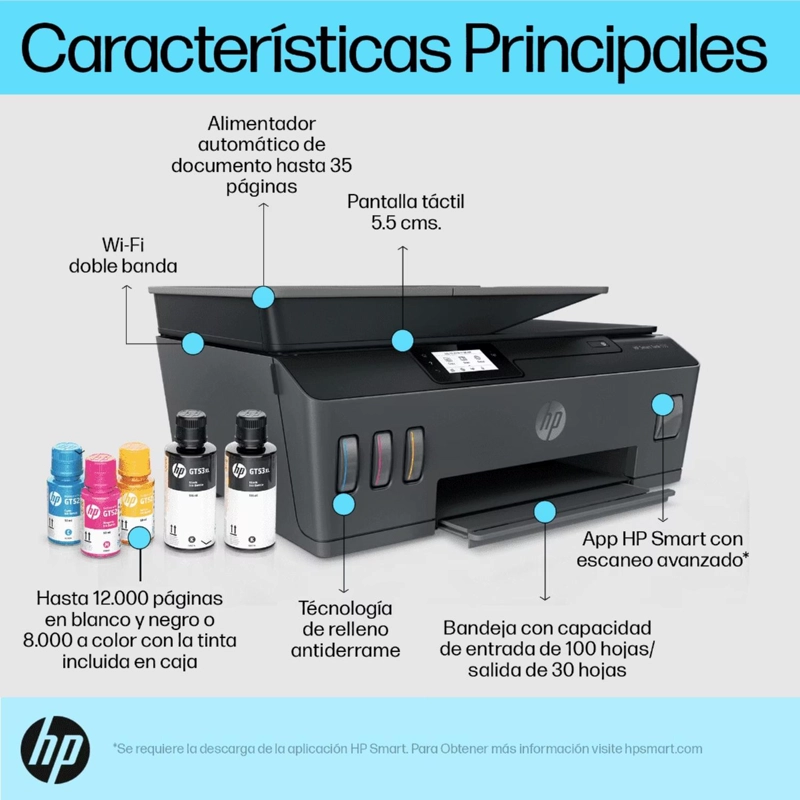 IMPRESORA MULTIFUNCIONAL HP SMART TANK 530 COLOR WIFI - 11