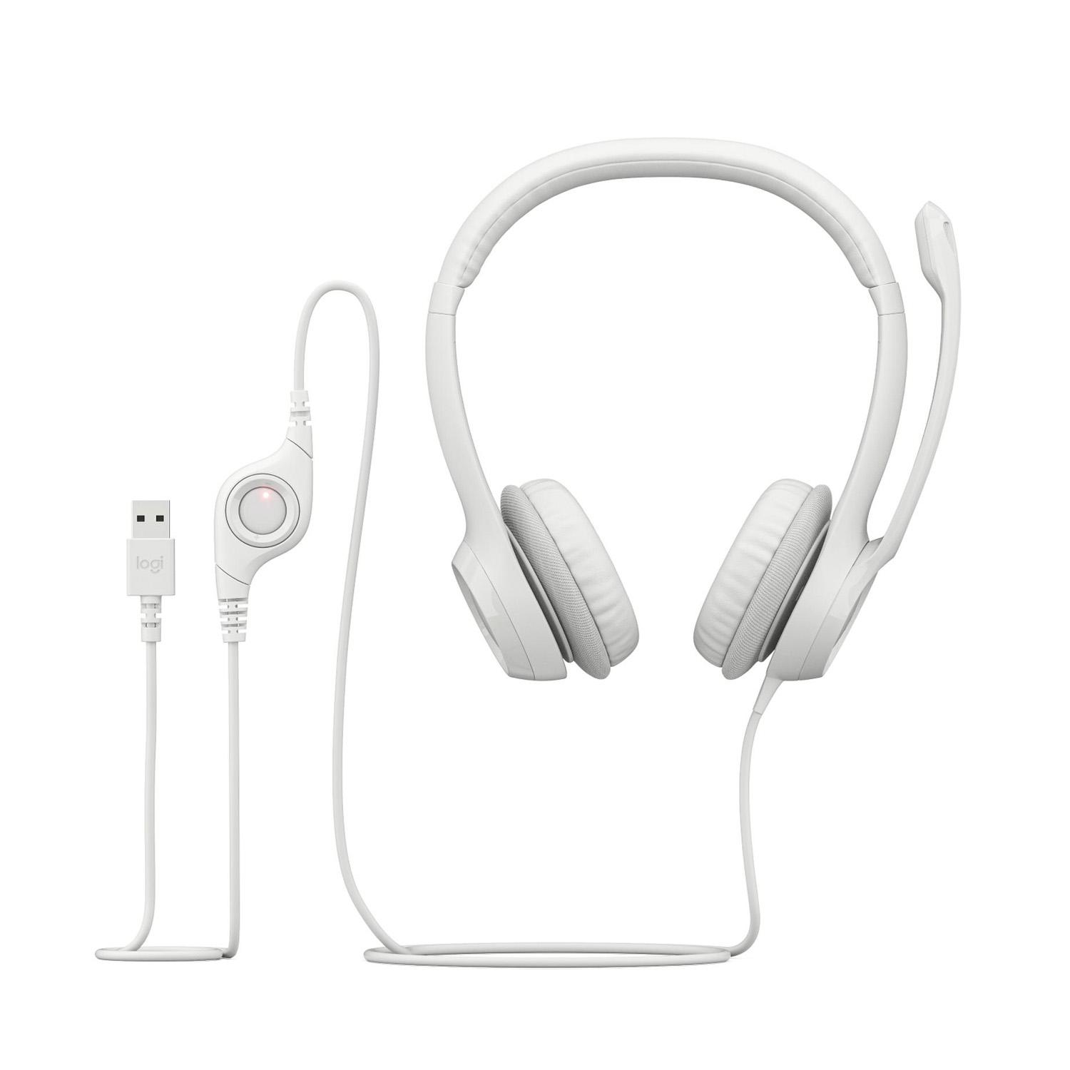 AUDÍFONOS LOGITECH H390 DIADEMA BLANCO - 5