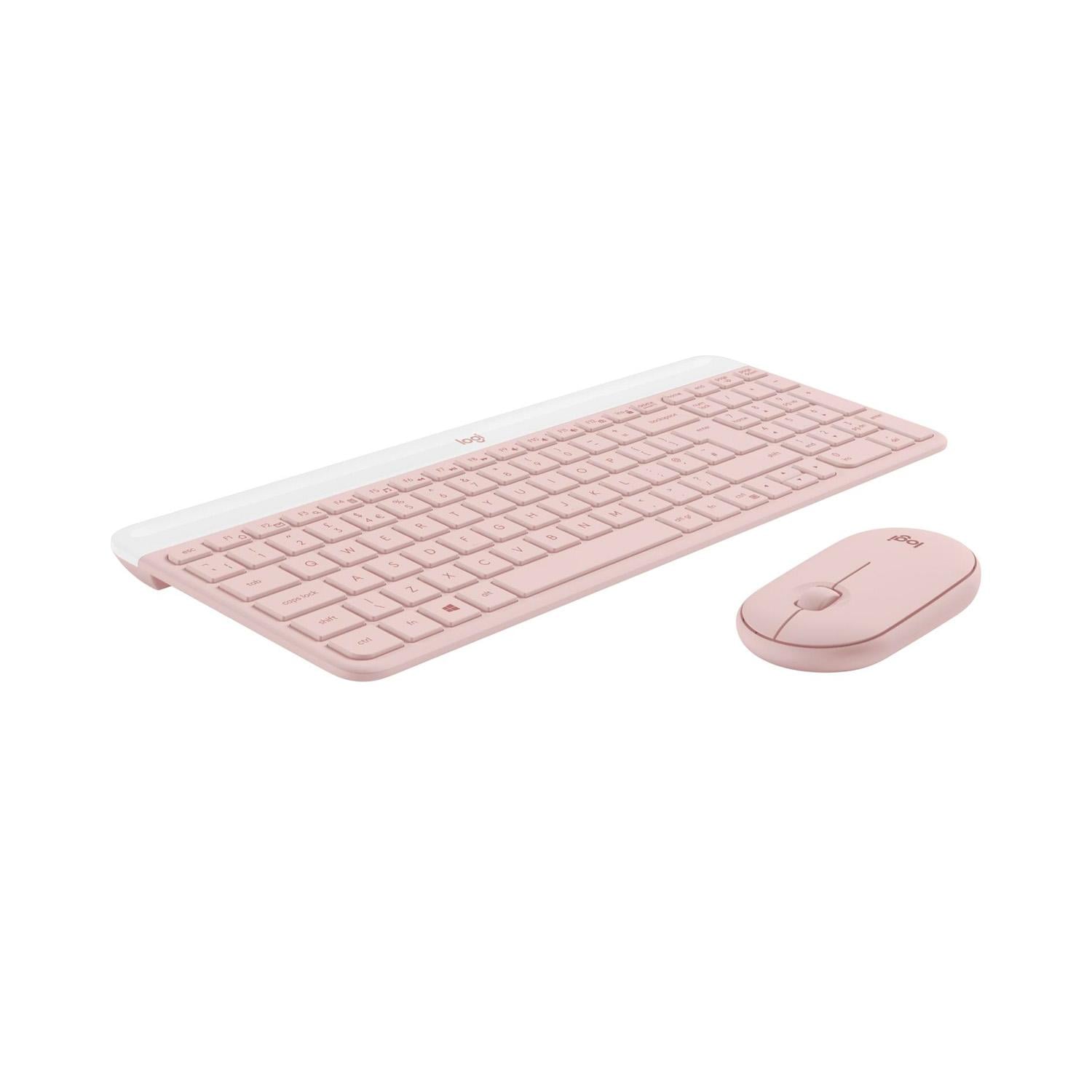 COMBO TECLADO + MOUSE INALÁMBRICO LOGITECH MK470 SLIM ROSA - 3