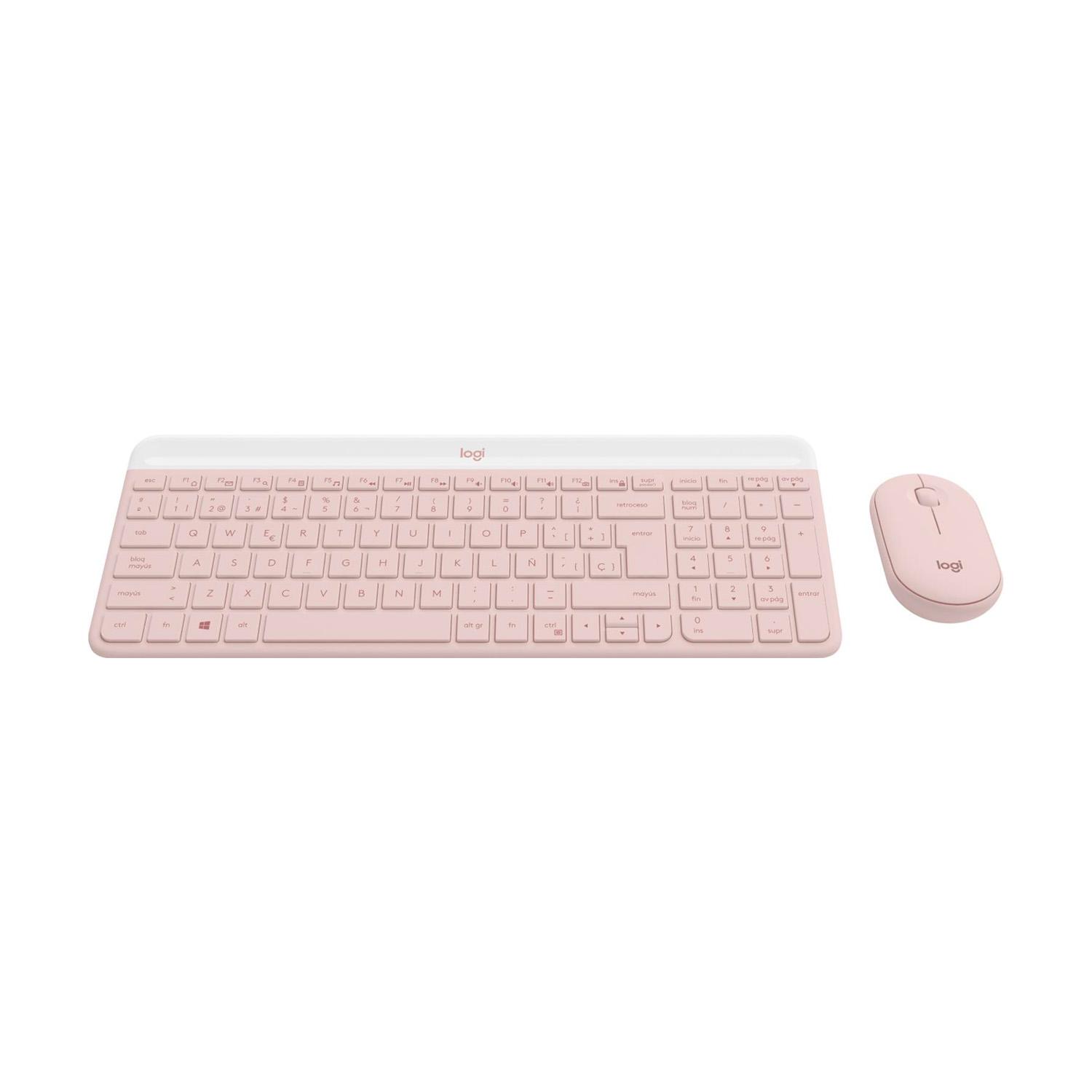 COMBO TECLADO + MOUSE INALÁMBRICO LOGITECH MK470 SLIM ROSA - 4