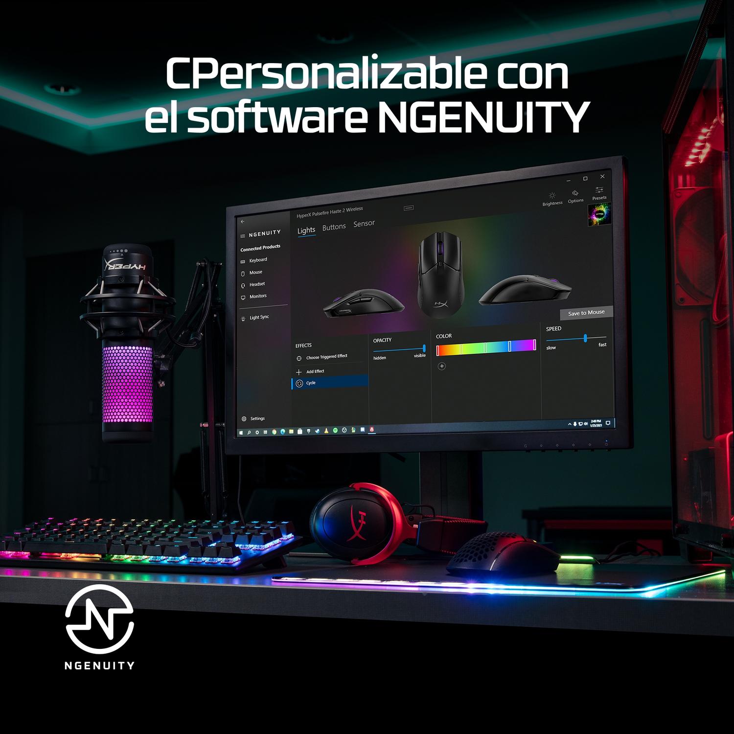 MOUSE GAMING HP HYPERX PULSEFIRE HASTE 2 INALAMBRICO NEGRO - 9