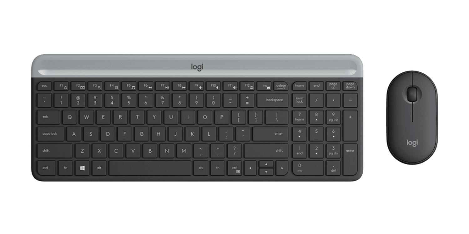 COMBO DE TECLADO Y MOUSE SLIM WIRELESS COMBO MK470 INALÁMBRICO BLANCO - 1