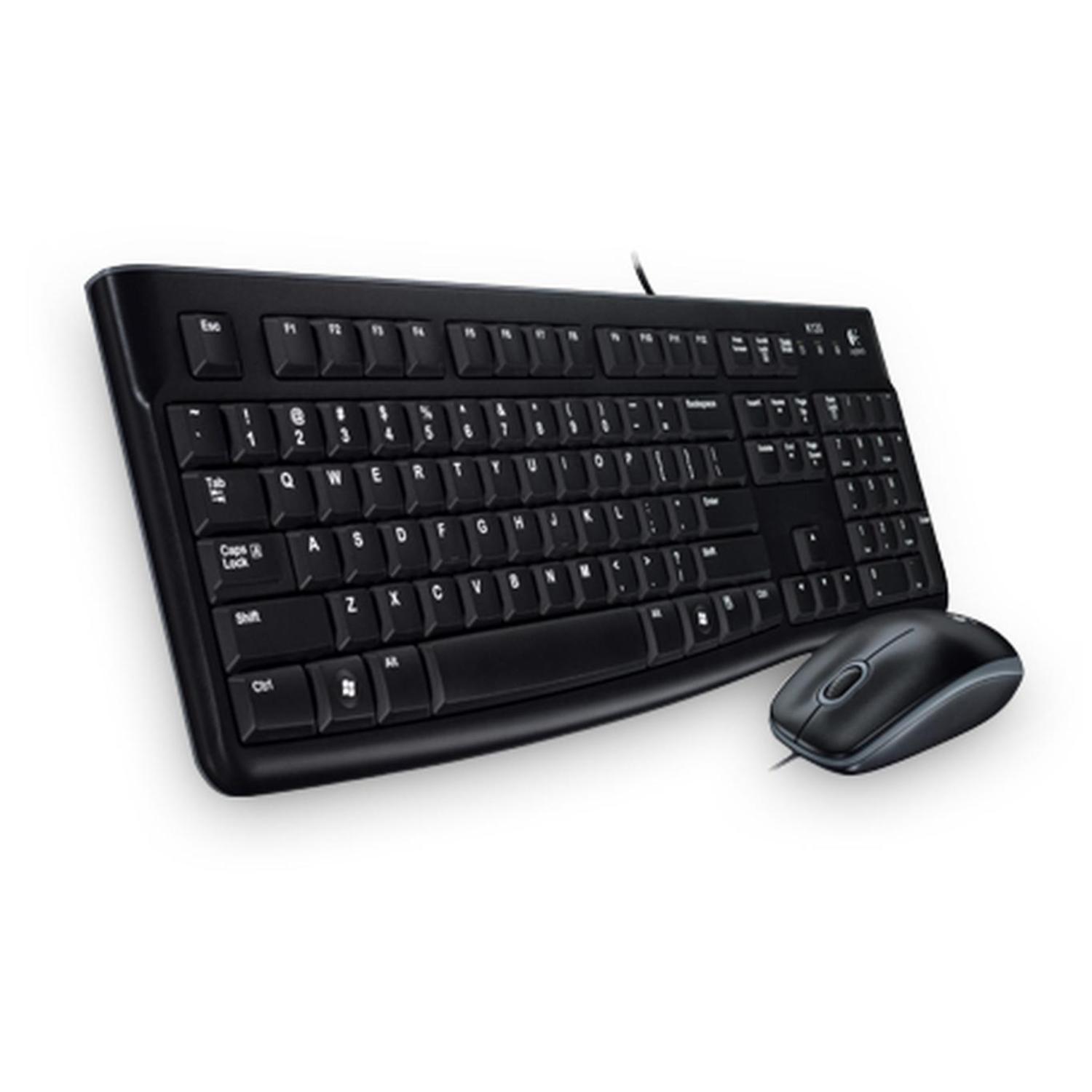 COMBO DE TECLADO Y MOUSE MK120 USB NEGRO - 1