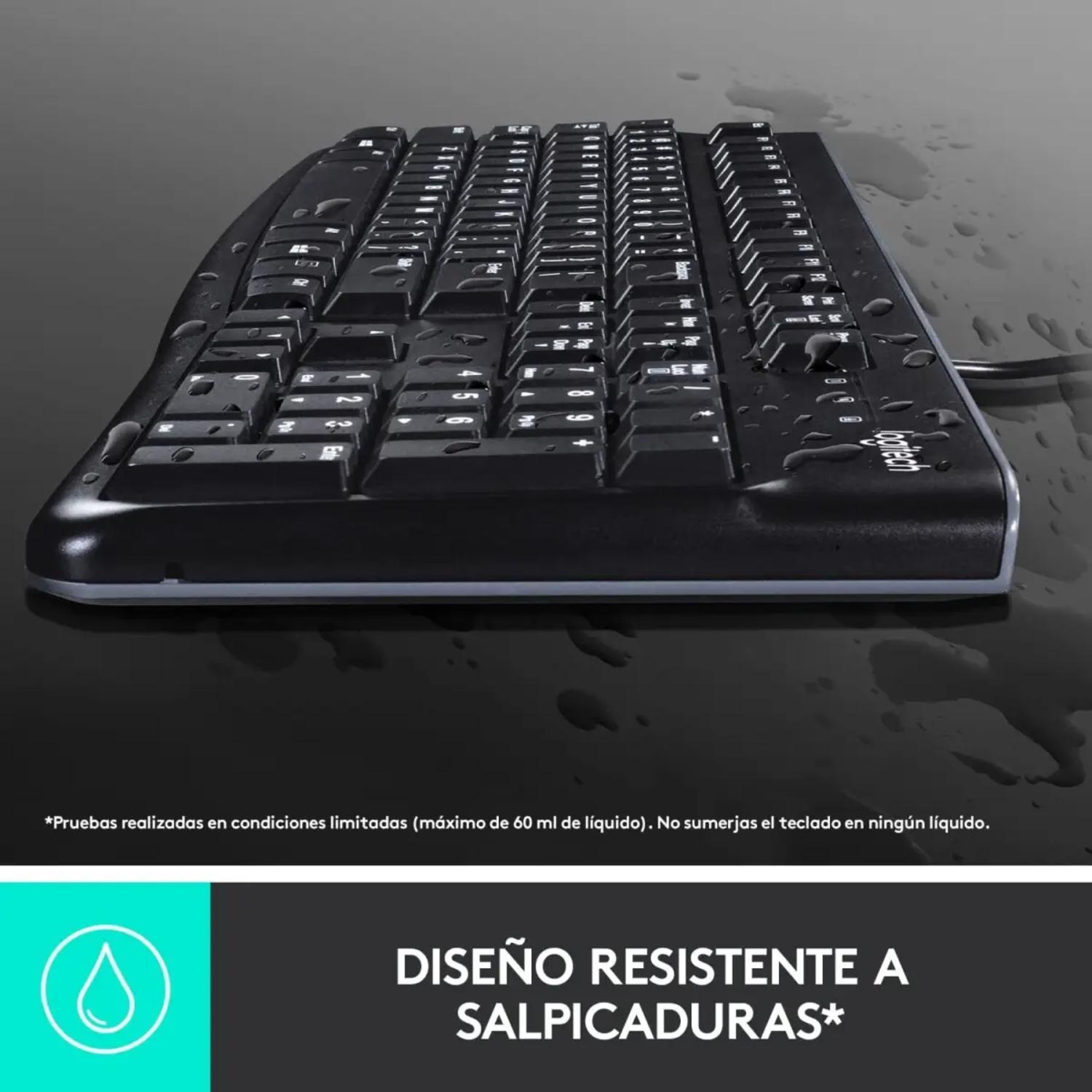 COMBO DE TECLADO Y MOUSE MK120 USB NEGRO - 4