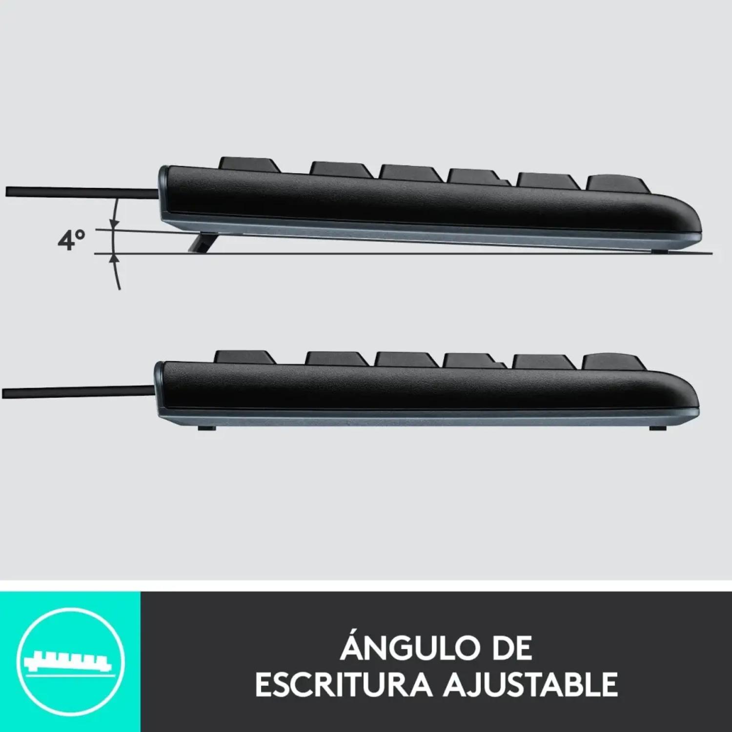 COMBO DE TECLADO Y MOUSE MK120 USB NEGRO - 6