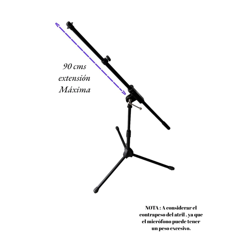 SOPORTE PARA MICROFONO HAMILTON KB103M BOOM NEGRO - 5