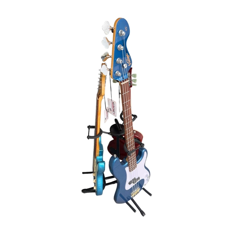 SOPORTE HAMILTON DE GUITARRA TRIPLE NEGRO - 4