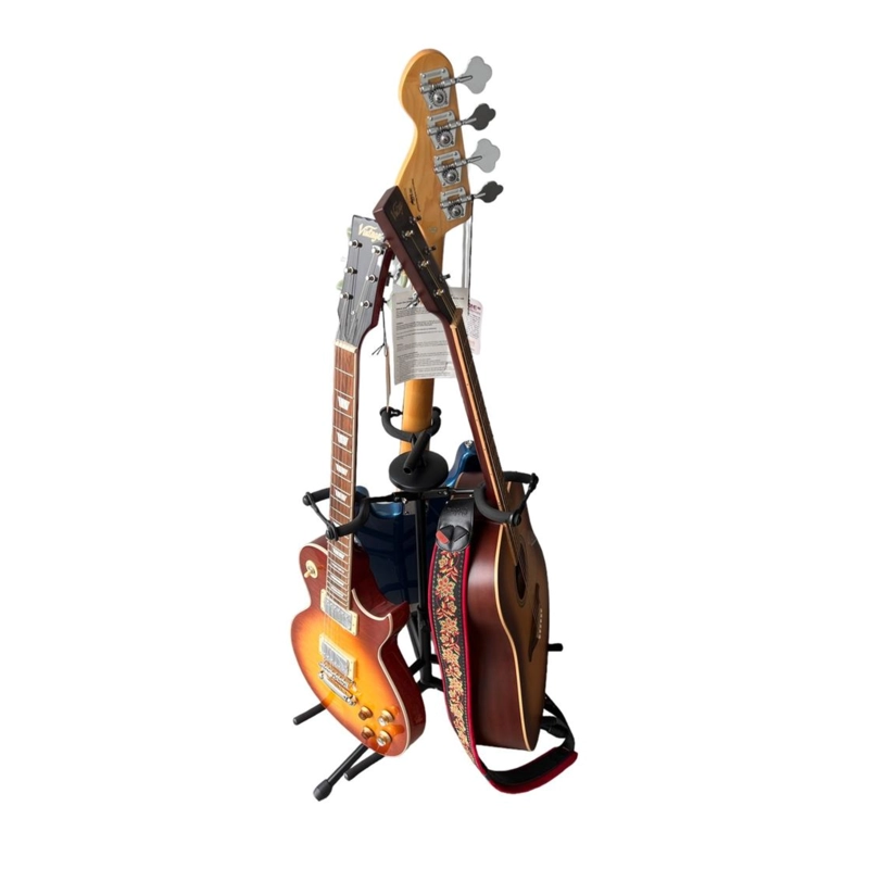 SOPORTE HAMILTON DE GUITARRA TRIPLE NEGRO - 6