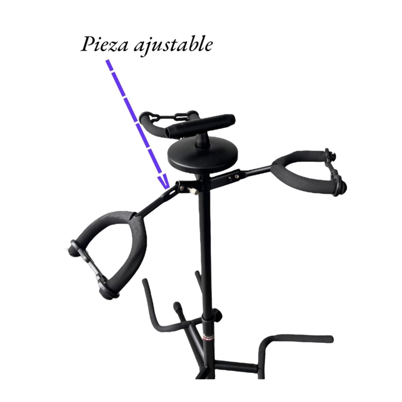 SOPORTE HAMILTON DE GUITARRA TRIPLE NEGRO - 9