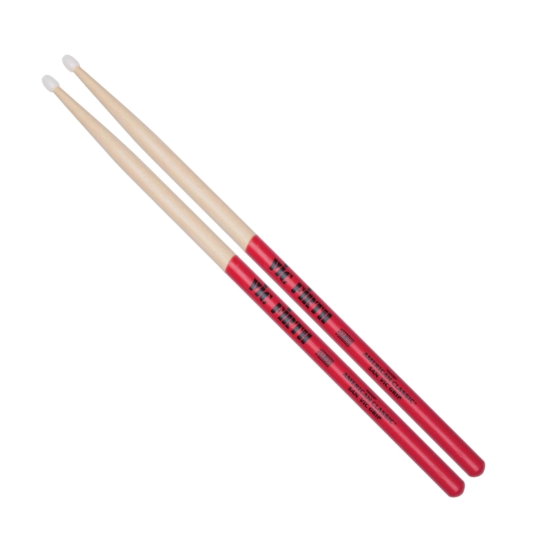 BAQUETA VIC FIRTH BATERÍA AMERICAN CLASSIC 5A NYLON C/VIC GRIP - 1