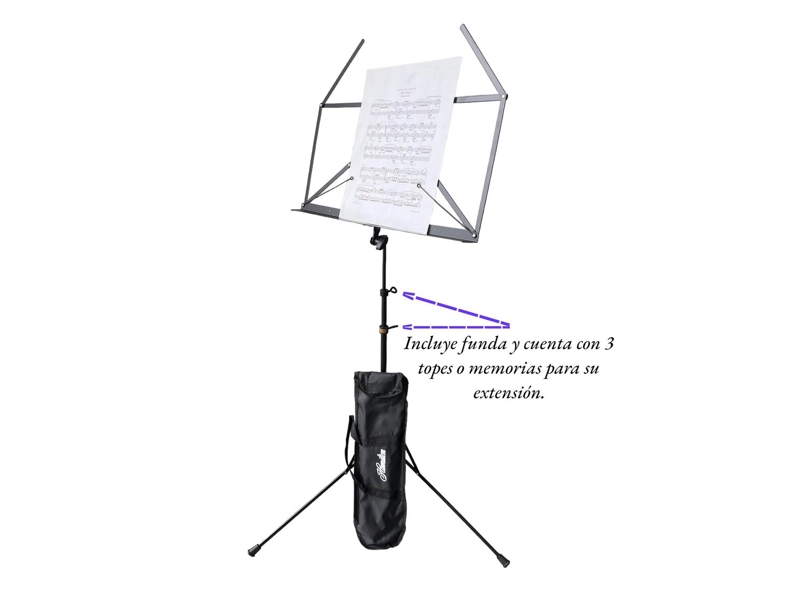 ATRIL HAMILTON TRES SECCIONES NEGRO C/FUNDA - 8