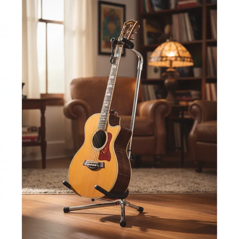 SOPORTE HAMILTON DE GUITARRA CROMADO - 2