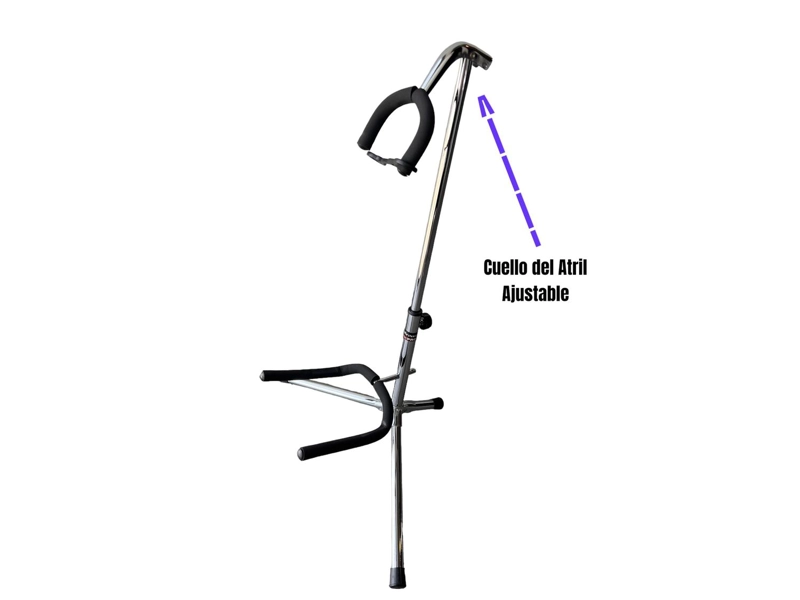 SOPORTE HAMILTON DE GUITARRA CROMADO - 9