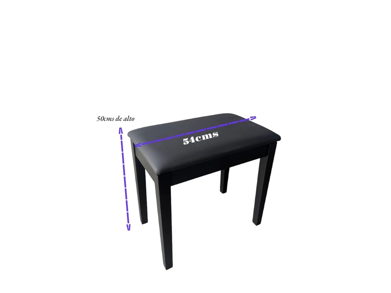 TABURETE PARA PIANO VILLA IMPORT CON CAJÓN - 3