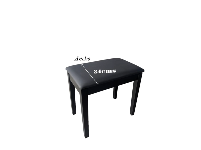 TABURETE PARA PIANO VILLA IMPORT CON CAJÓN - 4