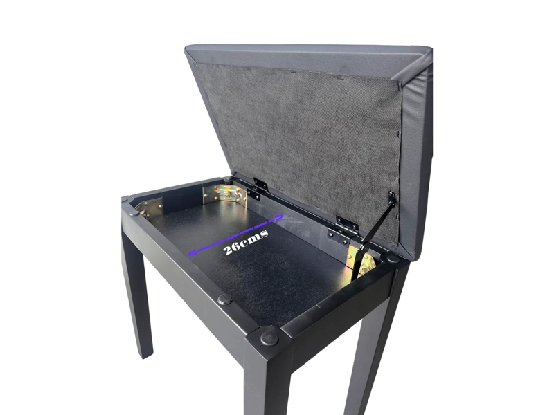TABURETE PARA PIANO VILLA IMPORT CON CAJÓN - 5