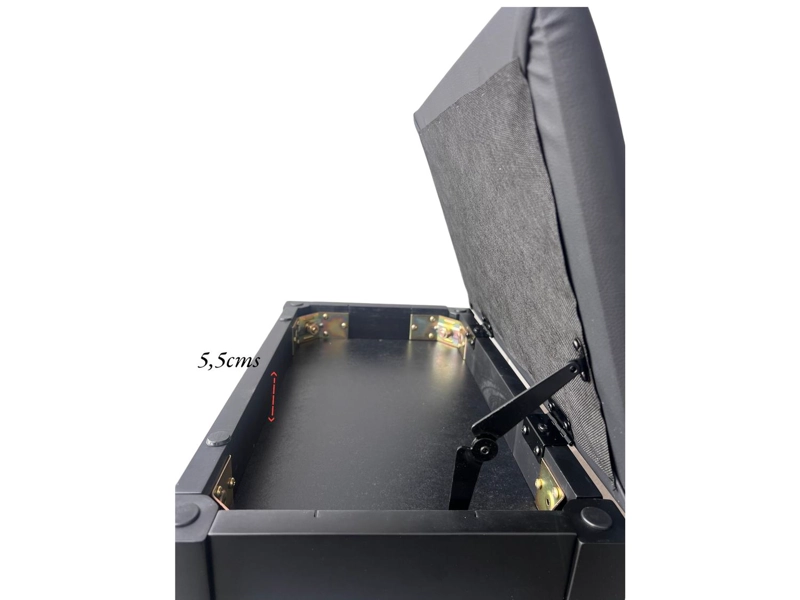 TABURETE PARA PIANO VILLA IMPORT CON CAJÓN - 6