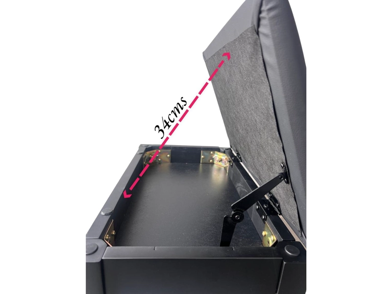 TABURETE PARA PIANO VILLA IMPORT CON CAJÓN - 7