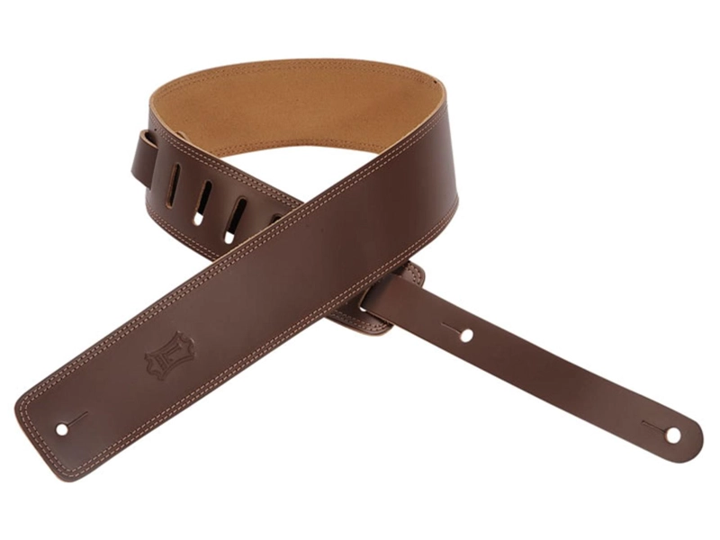 CORREA LEVIS GUITARRA ELÉCTRICA 6.4CM BASICA CUERO BROWN DM1-XL - 1