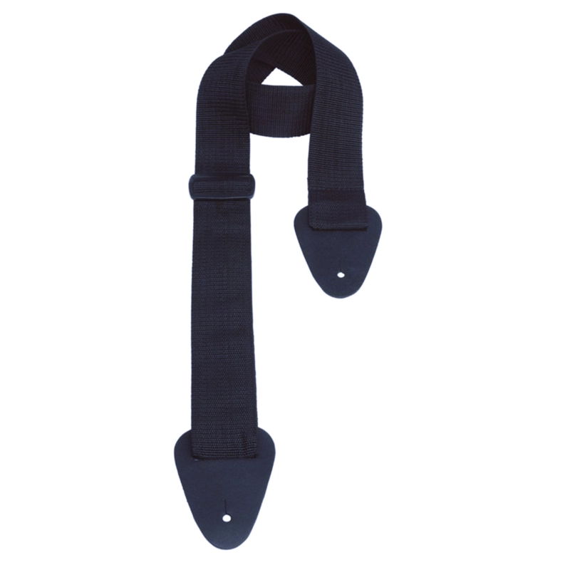 CORREA VILLA IMPORT GUITARRA ELÉCTRICA PUNTERA CUERO BLACK 1352 POLYWEB - 2