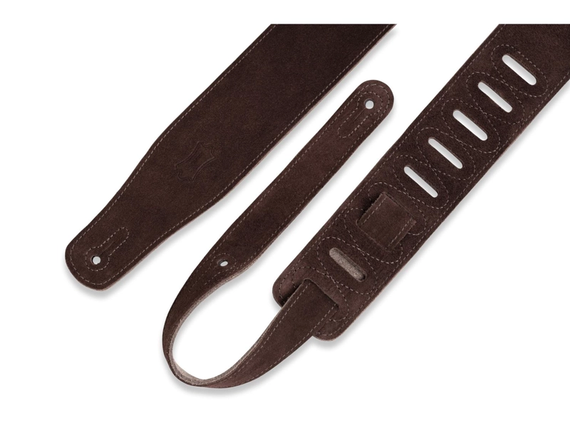 CORREA LEVIS GUITARRA ELÉCTRICA 6.4CM BASICA GAMUZA RVRSO.GMUZA L:94-137CM BROWN MS26 - 2