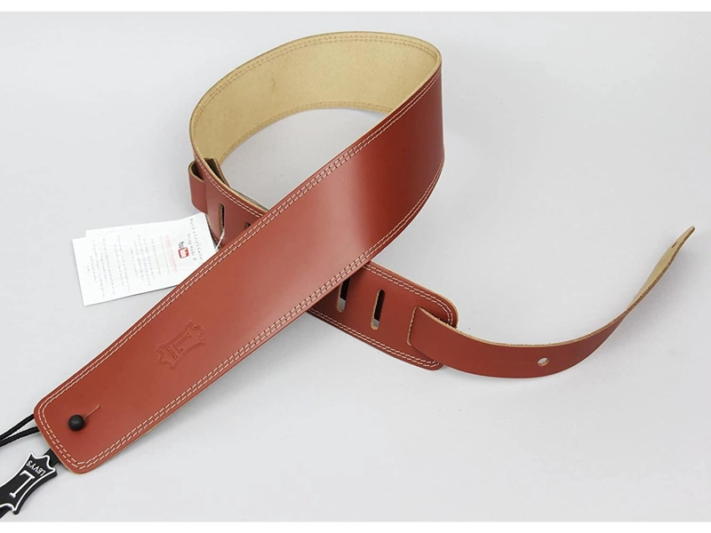 CORREA LEVIS GUITARRA ELÉCTRICA 6.4CM BASICA CUERO DBLE COSDO L:94-157CM WALNUT DM1-XL - 2