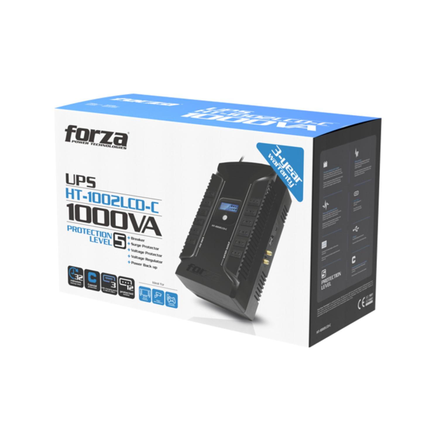 UPS FORZA 1000 VA HT-1002LCD-C INTERACTIVA 12 SALIDAS - 5