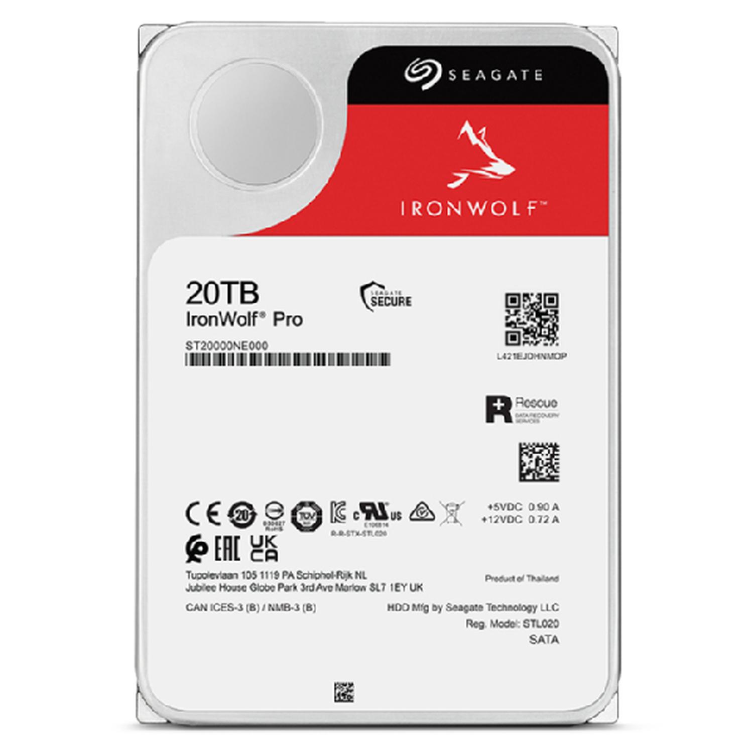 DISCO DURO INTERNO SEAGATE IRONWOLF PRO 20TB 3.5' - 4