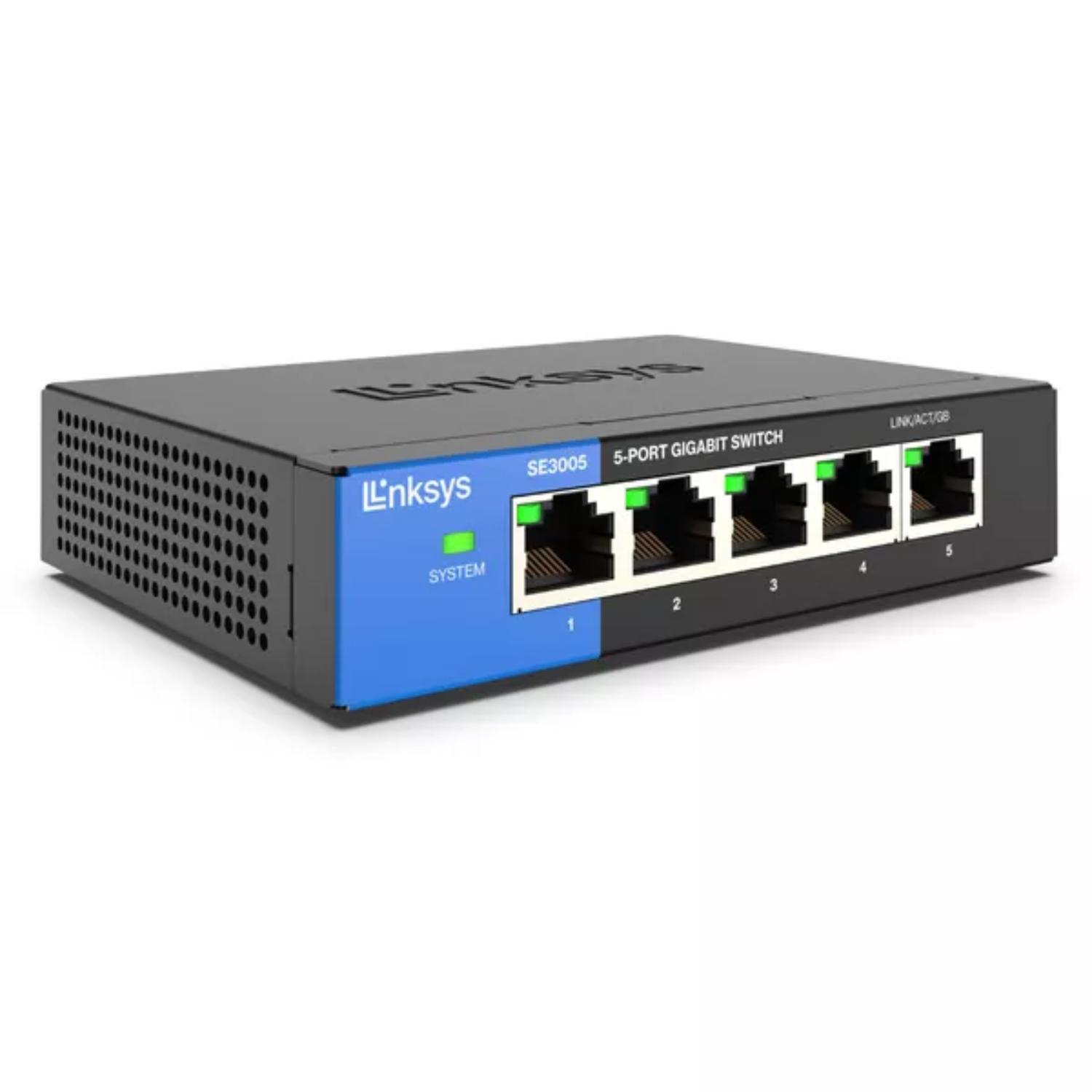 SWITCH NO ADMINISTRADO LINKSYS 5 PUERTOS SE3005 - 3