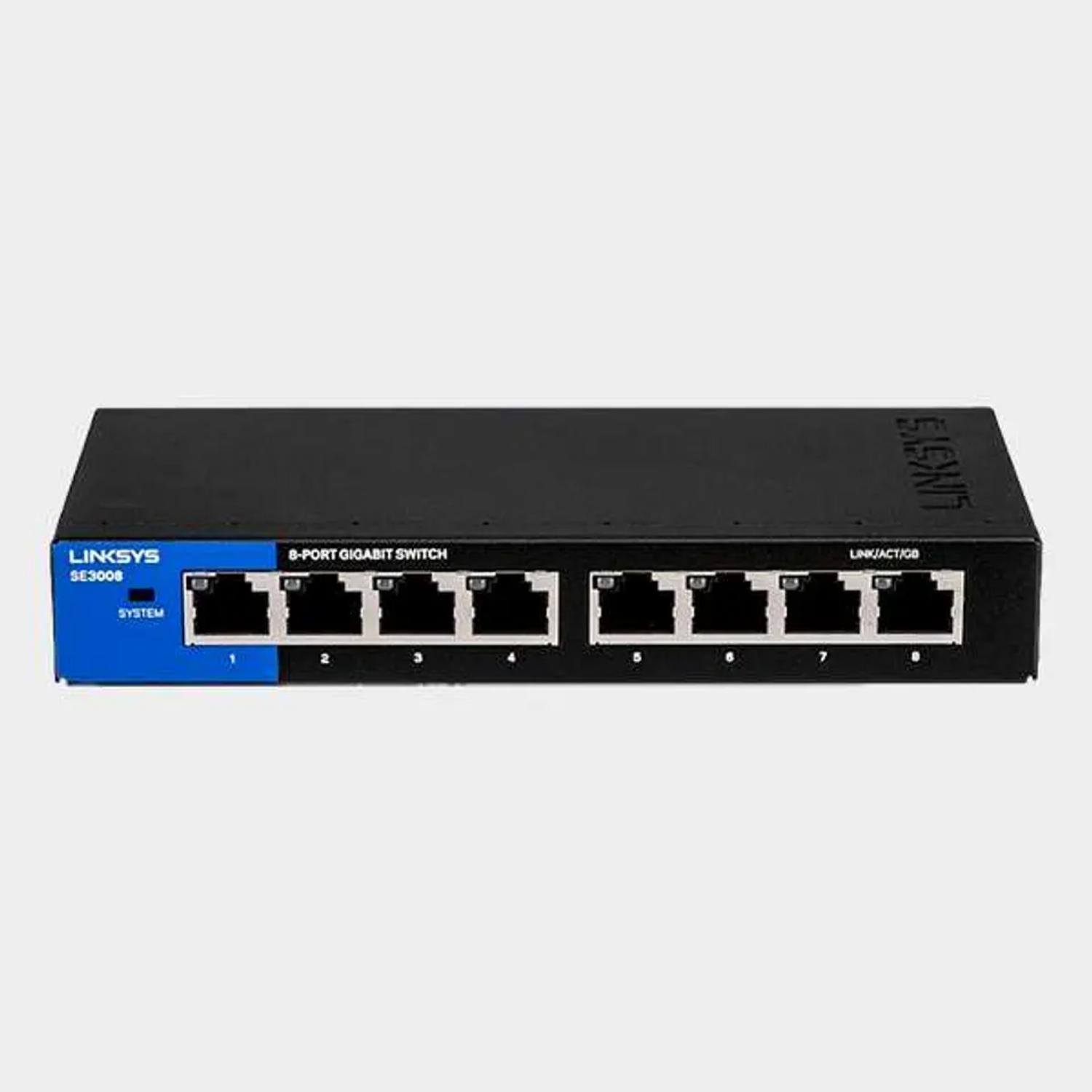 SWITCH NO ADMINISTRADO LINKSYS 8 PUERTOS SE3008 - 4