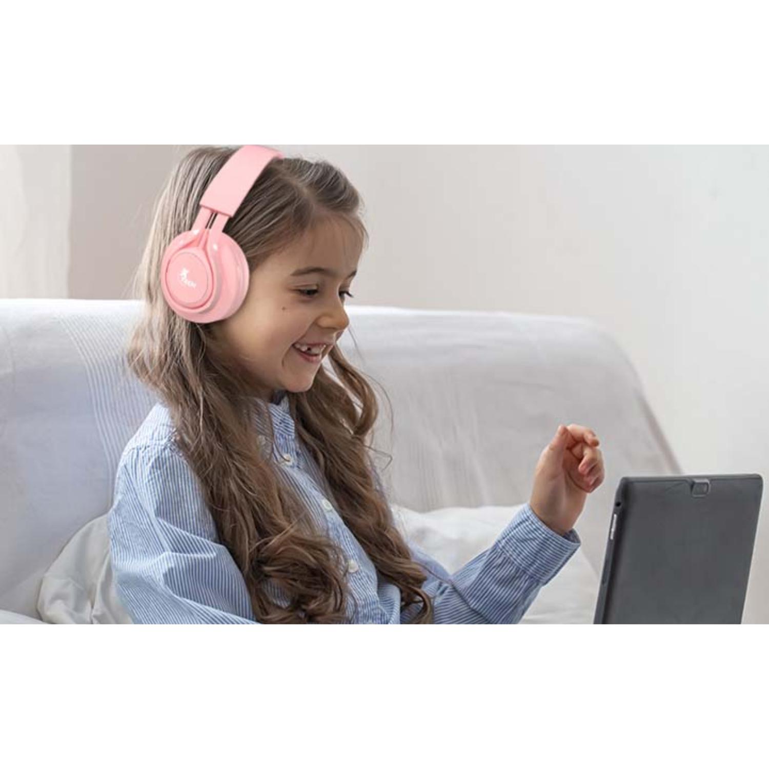 AUDIFONOS DIADEMA PARA NIÑOS XTECH XTH-355 ALAMBRICO ROSA - 7