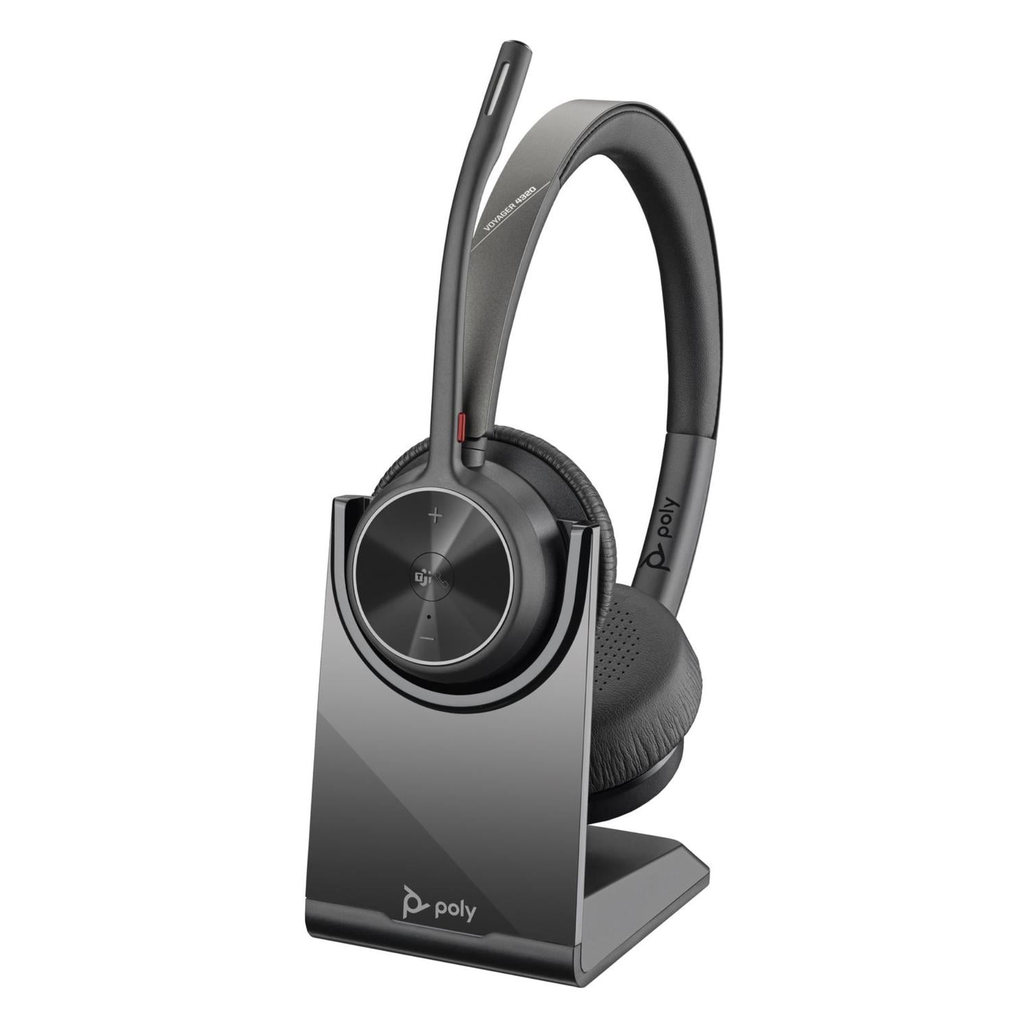 AUDIFONOS DIADEMA POLY VOYAGER 4320 INALAMBRICO NEGRO - 2