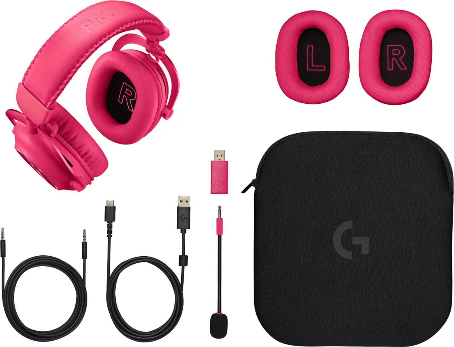 AUDIFONOS GAMER LOGITECH PRO X 2 LIGHTSPEED INALAMBRICO ROSA - 6