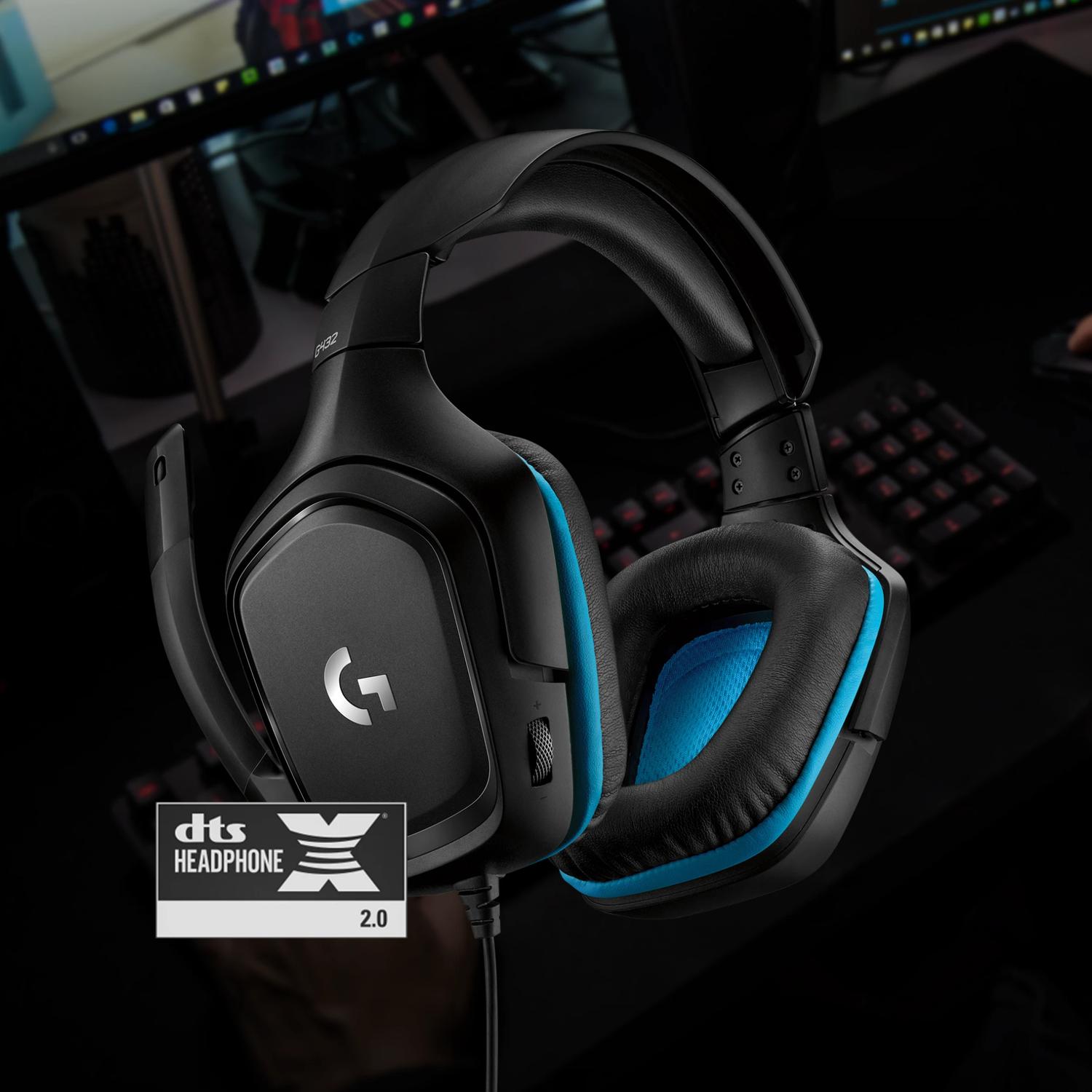 AUDIFONOS DIADEMA GAMER LOGITECH G432 ALAMBRICO NEGRO - 6