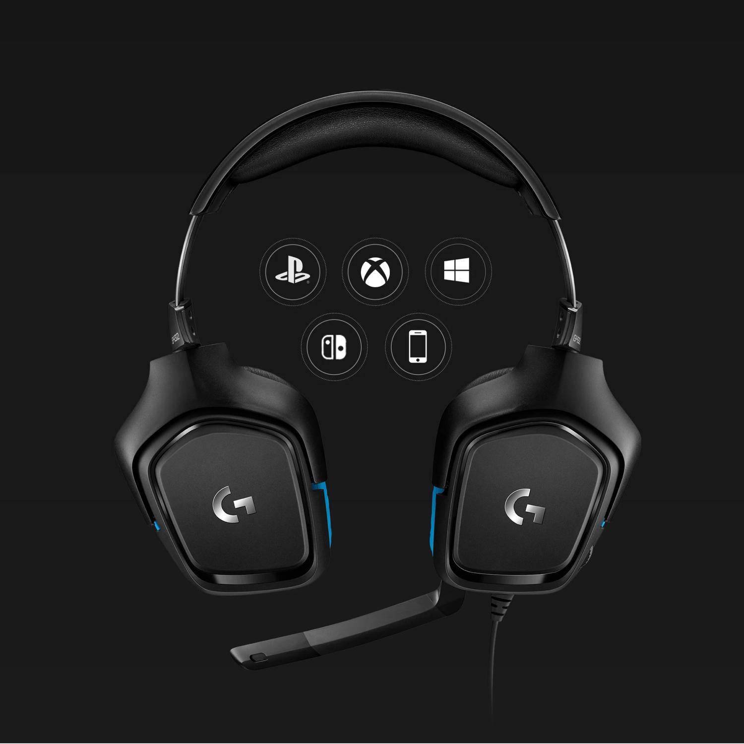 AUDIFONOS DIADEMA GAMER LOGITECH G432 ALAMBRICO NEGRO - 7