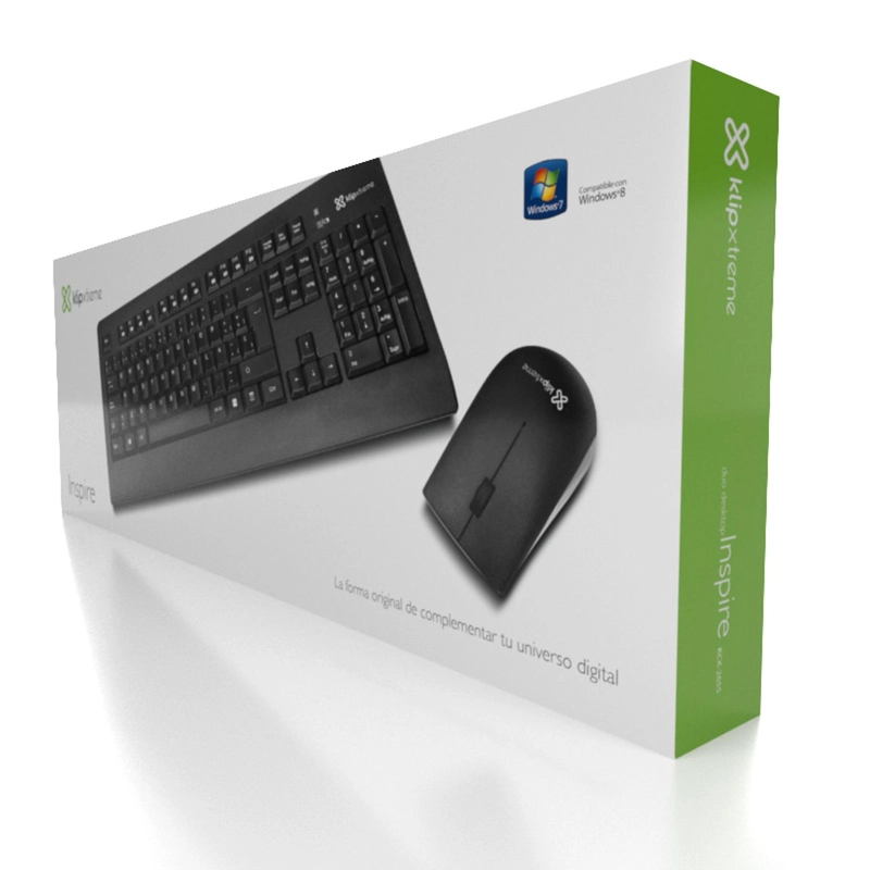 KIT TECLADO Y MOUSE INSPIRE RF INALAMBRICO QWERTY NEGRO - 7