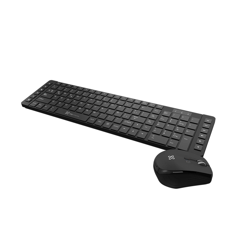 KIT TECLADO Y MOUSE REVOLUTION RF INALÁMBRICO QWERTY NEGRO - 1