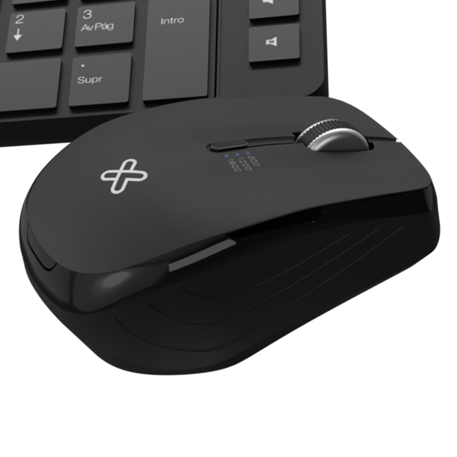 KIT TECLADO Y MOUSE REVOLUTION RF INALÁMBRICO QWERTY NEGRO - 5