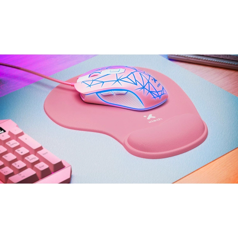 MOUSE PAD XTECH XTA-530 JUEGOS ROSA - 2