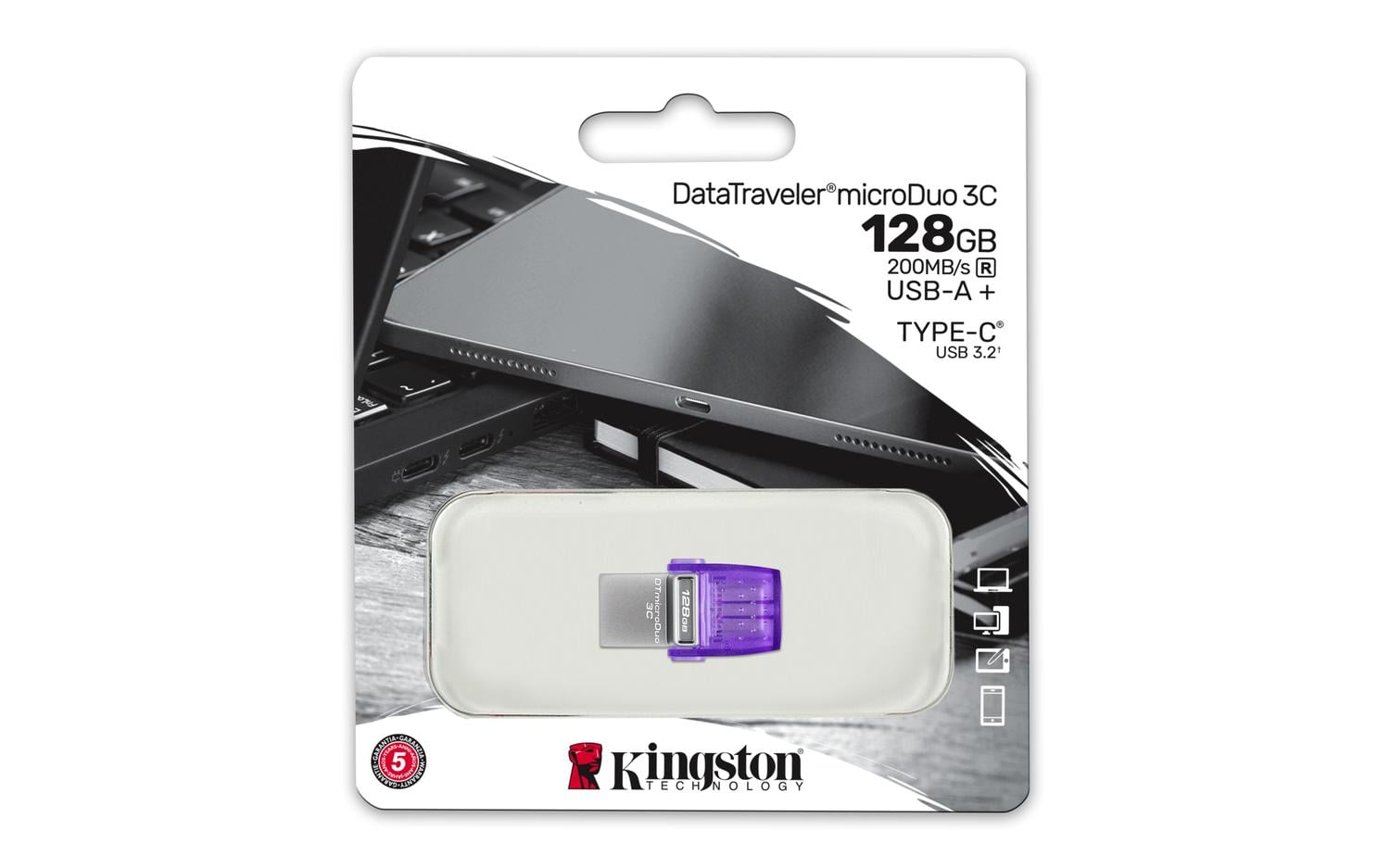 PENDRIVE KINGSTON UNIDAD FLASH USB 128 GB USB TYPE-A USB TYPE-C - 4
