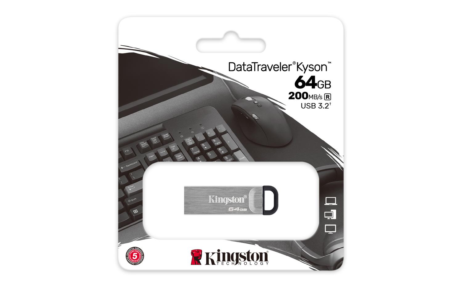 PENDRIVE KINGSTON UNIDAD FLASH USB 64 GB USB TIPO A 3.2 - 4