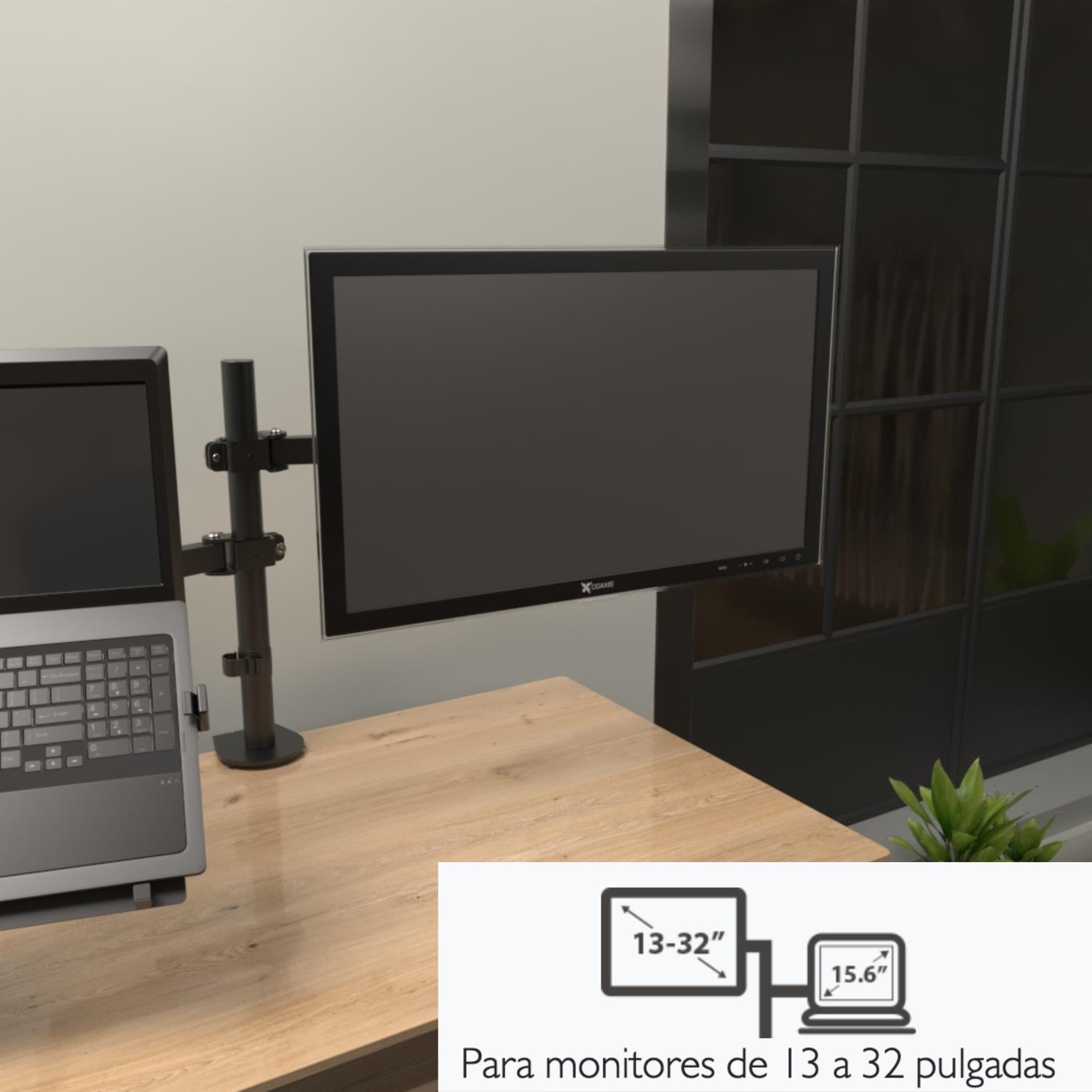 SOPORTE KLIP XTREME PANTALLA PLANA 32' NEGRO ESCRITORIO - 4