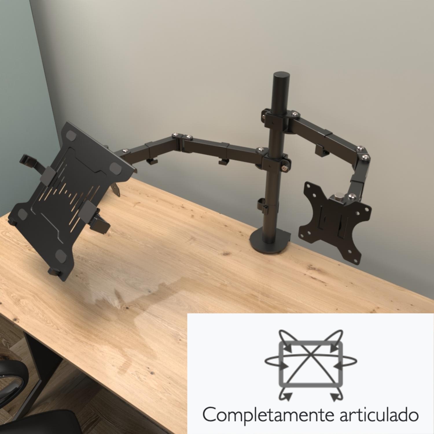 SOPORTE KLIP XTREME PANTALLA PLANA 32' NEGRO ESCRITORIO - 6
